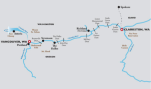 Columbia Snake River Cruise Itinerary
